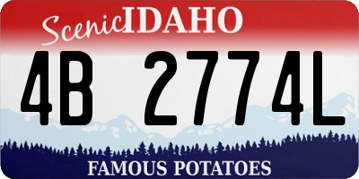 ID license plate 4B2774L