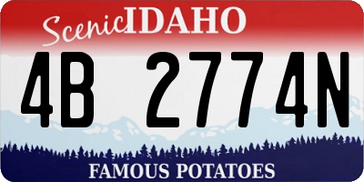 ID license plate 4B2774N