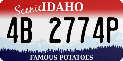 ID license plate 4B2774P