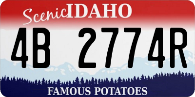 ID license plate 4B2774R