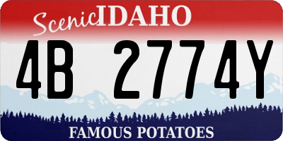 ID license plate 4B2774Y