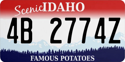 ID license plate 4B2774Z