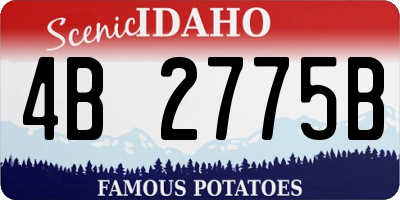 ID license plate 4B2775B