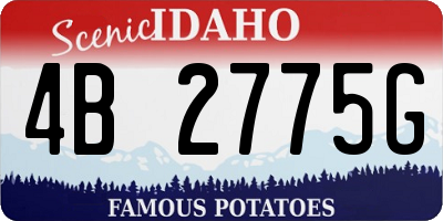 ID license plate 4B2775G
