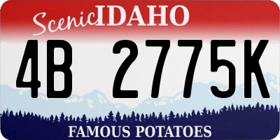 ID license plate 4B2775K