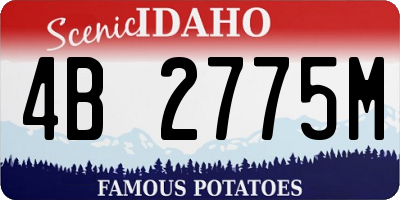 ID license plate 4B2775M
