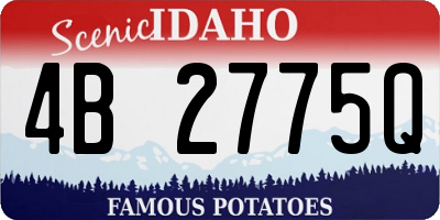 ID license plate 4B2775Q
