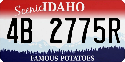 ID license plate 4B2775R