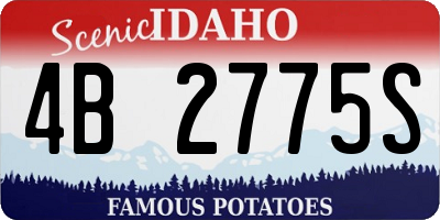 ID license plate 4B2775S
