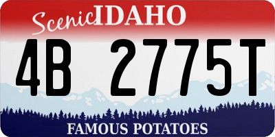ID license plate 4B2775T