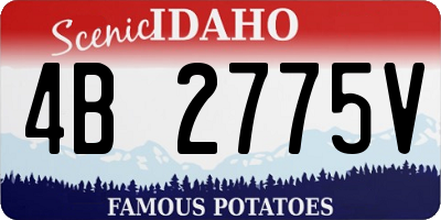 ID license plate 4B2775V