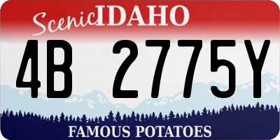 ID license plate 4B2775Y