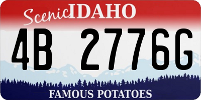 ID license plate 4B2776G