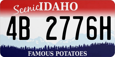 ID license plate 4B2776H