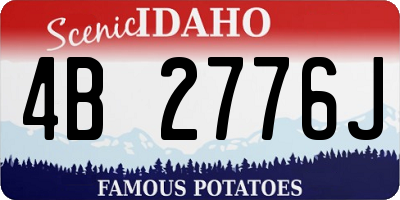 ID license plate 4B2776J