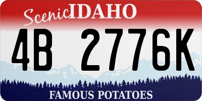 ID license plate 4B2776K