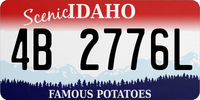 ID license plate 4B2776L