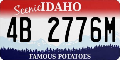 ID license plate 4B2776M