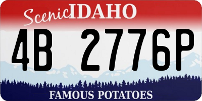 ID license plate 4B2776P
