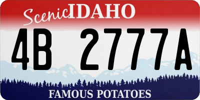 ID license plate 4B2777A