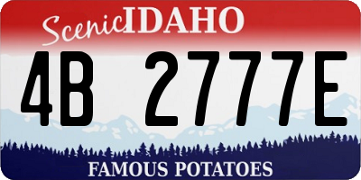 ID license plate 4B2777E