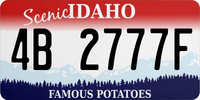 ID license plate 4B2777F