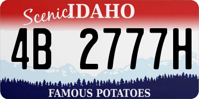 ID license plate 4B2777H