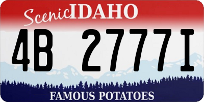 ID license plate 4B2777I