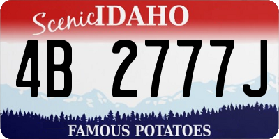 ID license plate 4B2777J