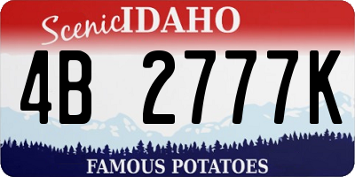 ID license plate 4B2777K
