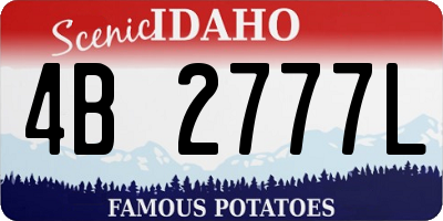ID license plate 4B2777L