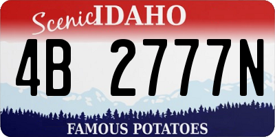 ID license plate 4B2777N
