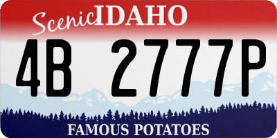 ID license plate 4B2777P