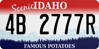 ID license plate 4B2777R