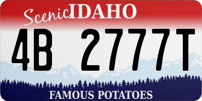 ID license plate 4B2777T