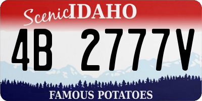 ID license plate 4B2777V