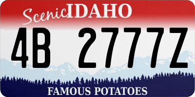 ID license plate 4B2777Z