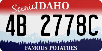 ID license plate 4B2778C