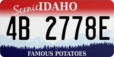 ID license plate 4B2778E