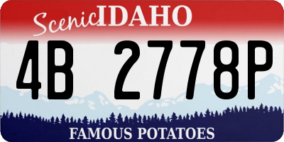 ID license plate 4B2778P