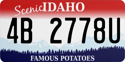 ID license plate 4B2778U