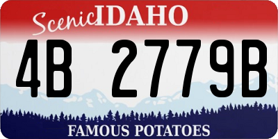 ID license plate 4B2779B
