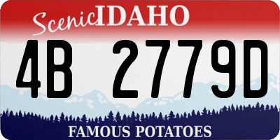 ID license plate 4B2779D