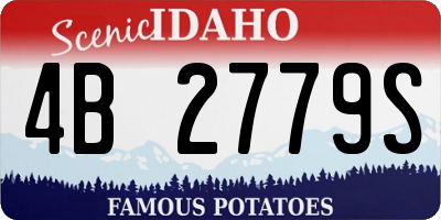 ID license plate 4B2779S