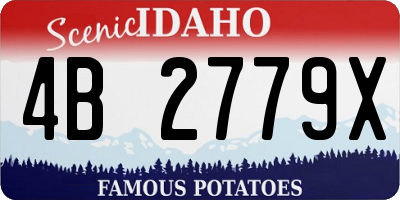 ID license plate 4B2779X