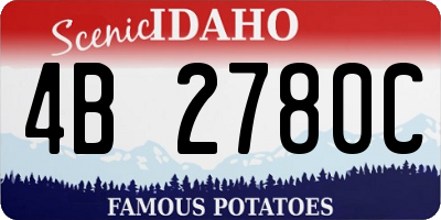 ID license plate 4B2780C