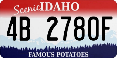 ID license plate 4B2780F