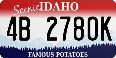 ID license plate 4B2780K