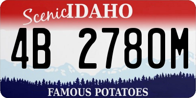 ID license plate 4B2780M