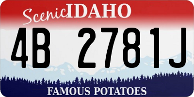 ID license plate 4B2781J